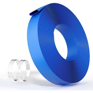 Garvee Pool Backwash Hose 1.5 Inch x 50 FT, Heavy Duty PVC Backwash Hose with 2 Metal Clamps, Blue Pool Drain Hose for Inground & Above Ground Pools, Water Discharge, Drainage, Irrigation(2 inch 100 Feet)