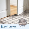 Garvee 8×10 Checkered Area Rug, Washable Modern Geometric Rug, Non Slip Low Pile Soft Carpet for Bedroom, Living Room, Dining Room, Black(Beige)