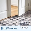 Garvee 8×10 Checkered Area Rug, Washable Modern Geometric Rug, Non Slip Low Pile Soft Carpet for Bedroom, Living Room, Dining Room, Black(Black)