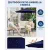 Garvee 9FT Outdoor Patio Umbrella, Outdoor Table Umbrella with Push Button Tilt and Crank, Market Umbrella with 8 Sturdy Ribs, UV Protection Waterproof for Garden Backyard Deck Pool(Navy Blue)