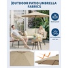 Garvee 9FT Outdoor Patio Umbrella, Outdoor Table Umbrella with Push Button Tilt and Crank, Market Umbrella with 8 Sturdy Ribs, UV Protection Waterproof for Garden Backyard Deck Pool(Brown)