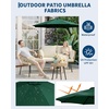 Garvee 9FT Outdoor Patio Umbrella, Outdoor Table Umbrella with Push Button Tilt and Crank, Market Umbrella with 8 Sturdy Ribs, UV Protection Waterproof for Garden Backyard Deck Pool(Dark Green)