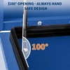 Heavy Duty Truck Bed Tool Box 24” Locking Steel Truck Toolbox with Front Pull Handle, Side Grab Handles, Dual Gas Struts, Weather-Resistant Powder Coated Storage Box for Pickup Truck Bed, RV, Trailer(Blue)