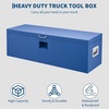 Heavy Duty Truck Bed Tool Box 24” Locking Steel Truck Toolbox with Front Pull Handle, Side Grab Handles, Dual Gas Struts, Weather-Resistant Powder Coated Storage Box for Pickup Truck Bed, RV, Trailer(Blue)