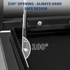 Heavy Duty Truck Bed Tool Box 24” Locking Steel Truck Toolbox with Front Pull Handle, Side Grab Handles, Dual Gas Struts, Weather-Resistant Powder Coated Storage Box for Pickup Truck Bed, RV, Trailer(Black)