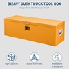 Heavy Duty Truck Bed Tool Box 24” Locking Steel Truck Toolbox with Front Pull Handle, Side Grab Handles, Dual Gas Struts, Weather-Resistant Powder Coated Storage Box for Pickup Truck Bed, RV, Trailer(Yellow)