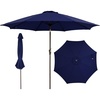Garvee 9FT Outdoor Patio Umbrella, Outdoor Table Umbrella with Push Button Tilt and Crank, Market Umbrella with 8 Sturdy Ribs, UV Protection Waterproof for Garden Backyard Deck Pool(Navy Blue)