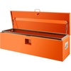 Heavy Duty Truck Bed Tool Box 24” Locking Steel Truck Toolbox with Front Pull Handle, Side Grab Handles, Dual Gas Struts, Weather-Resistant Powder Coated Storage Box for Pickup Truck Bed, RV, Trailer(Orange)