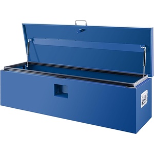 Heavy Duty Truck Bed Tool Box 24” Locking Steel Truck Toolbox with Front Pull Handle, Side Grab Handles, Dual Gas Struts, Weather-Resistant Powder Coated Storage Box for Pickup Truck Bed, RV, Trailer(Blue)