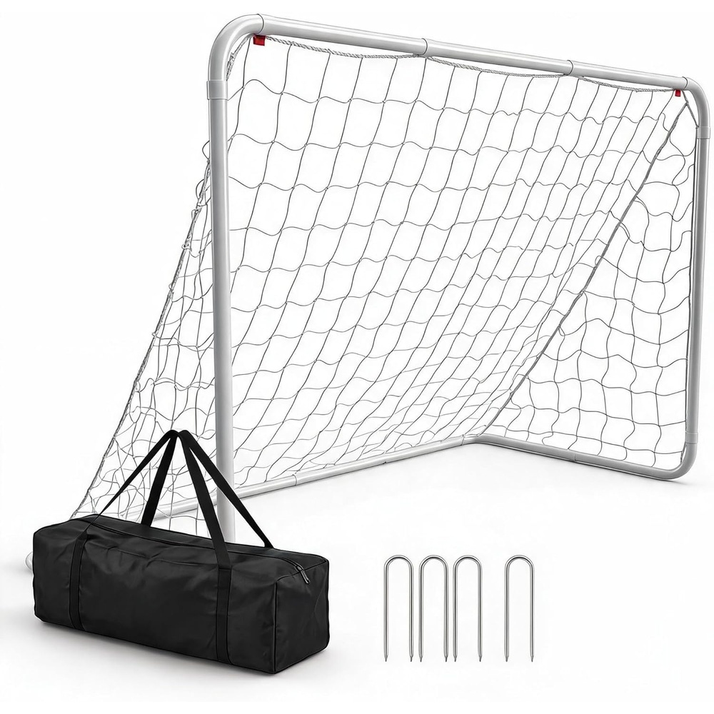 image:imageGarvee Steel Competition Soccer Goal 6x4ft  L6x4ft  7x5ft  8x5ft  12 x 6ft Portable Backyard Soccer Goal with Net amp Ground Stakes Outdoor Practice Goal for Adults amp YouthL6x4 FT
