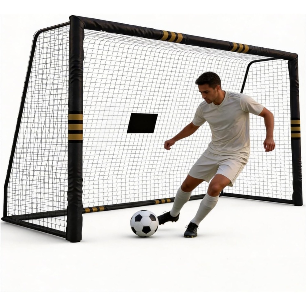 image:imageGarvee Steel Competition Soccer Goal 6x4ft  L6x4ft  7x5ft  8x5ft  12 x 6ft Portable Backyard Soccer Goal with Net amp Ground Stakes Outdoor Practice Goal for Adults amp Youth8Ft