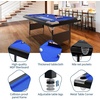 Garvee 6-7 Billiards Table, Adults Folding Billiards Tables, Portable Pool Table, Pool Tables Set for Family Game Room, Adult Rrec Room, Basements, Man Cave or Garage, Green(Blue)