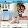 Portable Air Conditioner, 8000 BTU Small Portable AC Unit for Rooms to 350 Sq. Ft. with Cooling, Dehumidifier & Fan Modes, Remote Control, LED Display, 24H Timer, Window Kit, for Bedroom, Office, Dorm(14000.0 British Thermal Units)
