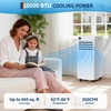 Portable Air Conditioner, 8000 BTU Small Portable AC Unit for Rooms to 350 Sq. Ft. with Cooling, Dehumidifier & Fan Modes, Remote Control, LED Display, 24H Timer, Window Kit, for Bedroom, Office, Dorm(10000.0 British Thermal Units)