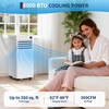 Portable Air Conditioner, 8000 BTU Small Portable AC Unit for Rooms to 350 Sq. Ft. with Cooling, Dehumidifier & Fan Modes, Remote Control, LED Display, 24H Timer, Window Kit, for Bedroom, Office, Dorm(8000.0 British Thermal Units)