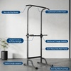 Power Tower Home Gym Strength Training Station Adjustable 10 Height Levels, Heavy-Duty Chin-Up Tower with Parallel Dip Handles, Bodyweight Workout Equipment for Pull-Ups, Dips, Knee Raises, Push-Ups, 330 Lb Capacity(Black)