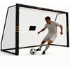 Garvee Steel Competition Soccer Goal, 6x4ft / L-6x4ft / 7x5ft / 8x5ft / 12 x 6ft Portable Backyard Soccer Goal with Net & Ground Stakes, Outdoor Practice Goal for Adults & Youth(8Ft)