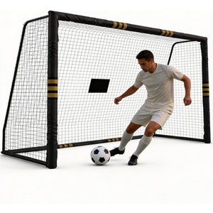 Garvee Steel Competition Soccer Goal, 6x4ft / L-6x4ft / 7x5ft / 8x5ft / 12 x 6ft Portable Backyard Soccer Goal with Net & Ground Stakes, Outdoor Practice Goal for Adults & Youth(8Ft)