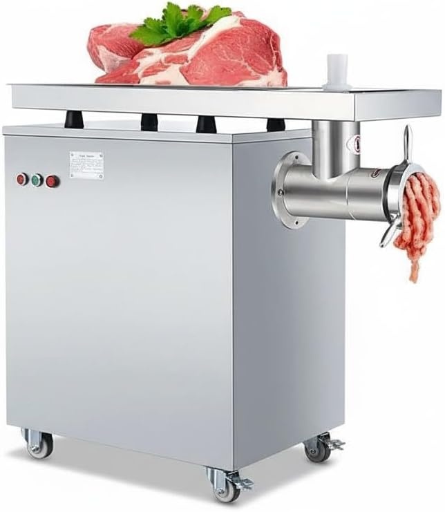 image:image1500W Commercial Electric Meat Grinder Heavy Duty Stainless Steel Mincer with 770 Lbs Per Hour Output Industrial Food Processing Machine with 2 Blades 2 Grifting Plates and Sausage Stuffer3000W