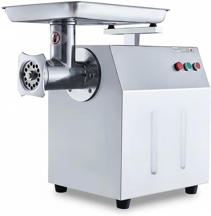 image:image1500W Commercial Electric Meat Grinder Heavy Duty Stainless Steel Mincer with 770 Lbs Per Hour Output Industrial Food Processing Machine with 2 Blades 2 Grifting Plates and Sausage Stuffer800W