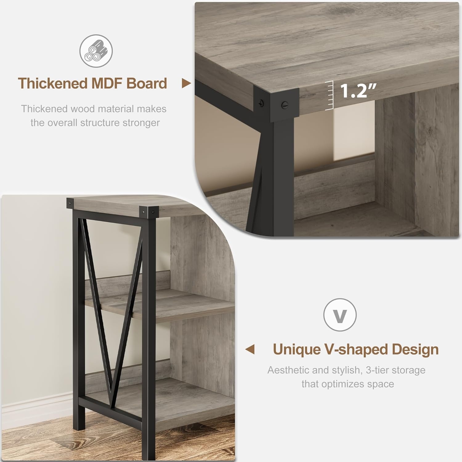 image:imageGarvee 62 in Industrial 8Cube Storage Organizer with 3Tier Metal Horizontal Bookcase Long Low Console Shelf for Entryway and Living RoomGrey