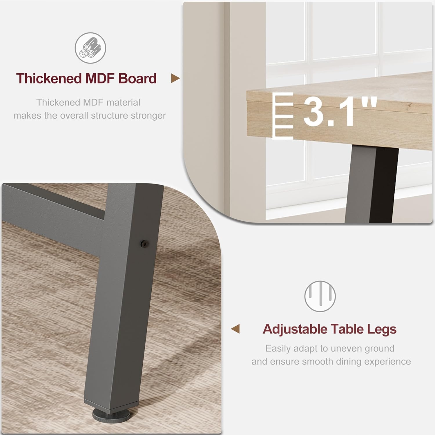 image:imageGarvee 7087 Inch Computer Desk Extra Long Office Desk for 2 Monitors Heavy Duty Industrial Study Table for Home Office Large Rustic Wooden Metal Workstation NaturalNatural