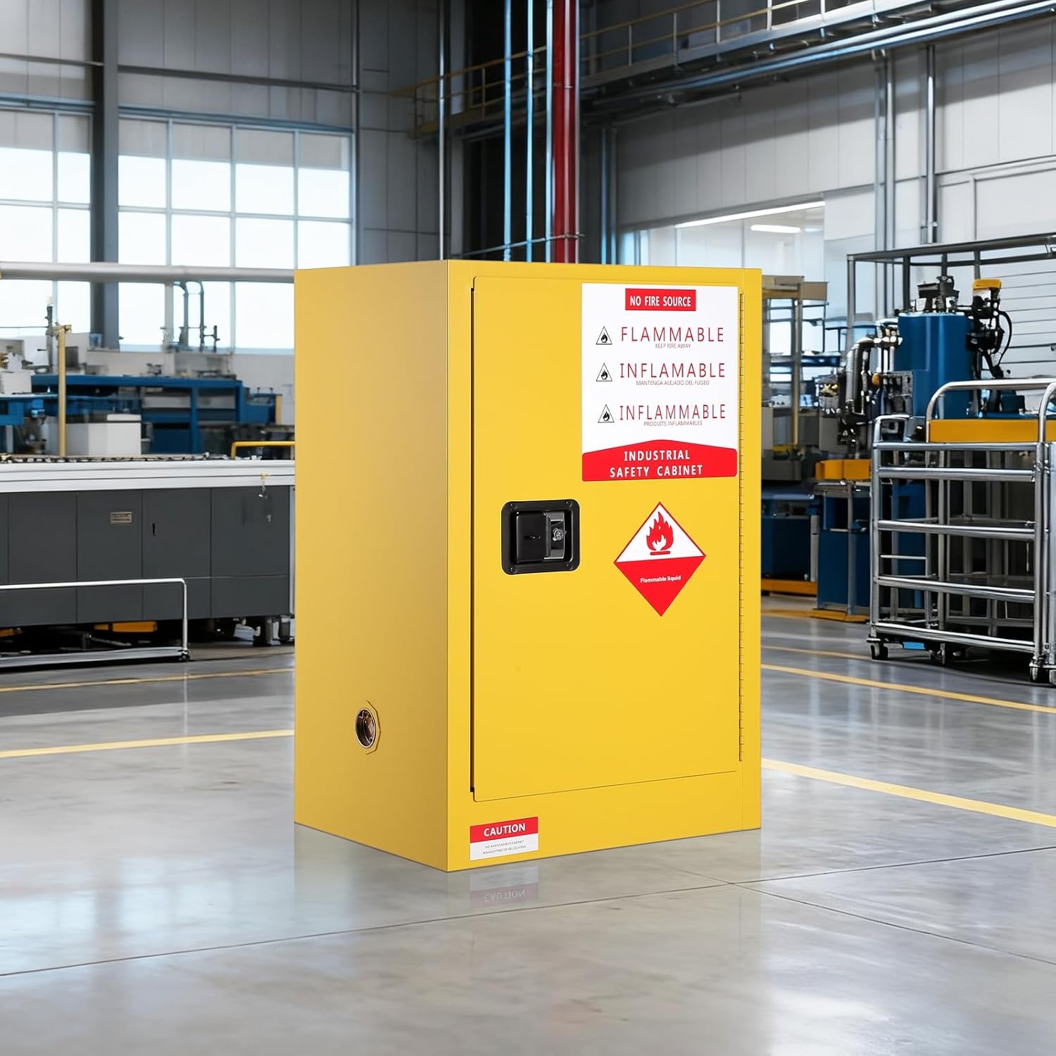 image:imageHazardous Storage Cabinets Flammable Cabinet ColdRolled Steel Flammable Liquid Storage Cabinet Auto Closing Door for Industrial Use Flammable Safety Cabinet ColdRolled Steel Fire Resistant17x17x18 inch