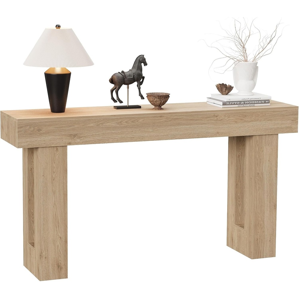 image:imageGarvee 63 Long Narrow Rectangular Console Table Farmhouse Wood Entryway Table for Hallway Foyer amp Living Room Sofa Table Behind Couch Industrial Accent TableNaturalNatural