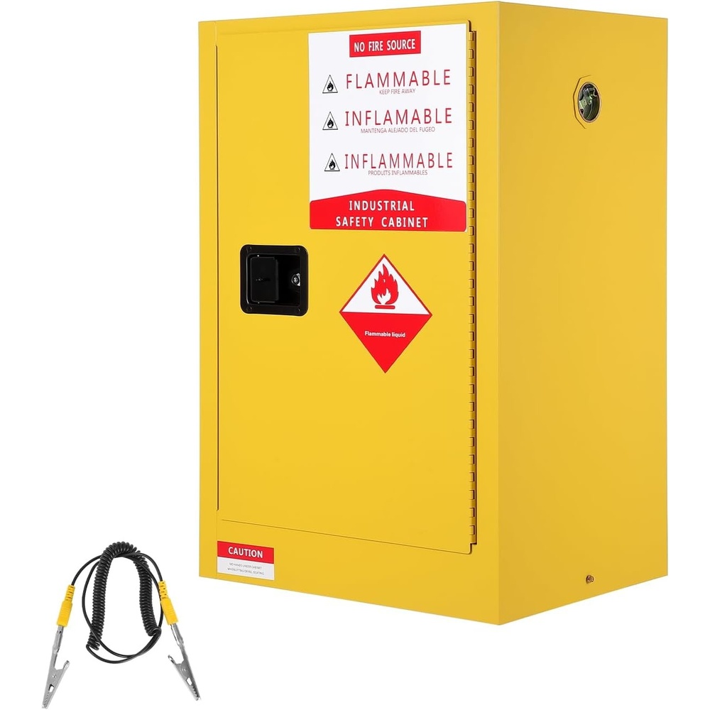 image:imageHazardous Storage Cabinets Flammable Cabinet ColdRolled Steel Flammable Liquid Storage Cabinet Auto Closing Door for Industrial Use Flammable Safety Cabinet ColdRolled Steel Fire Resistant18x23x65 inch