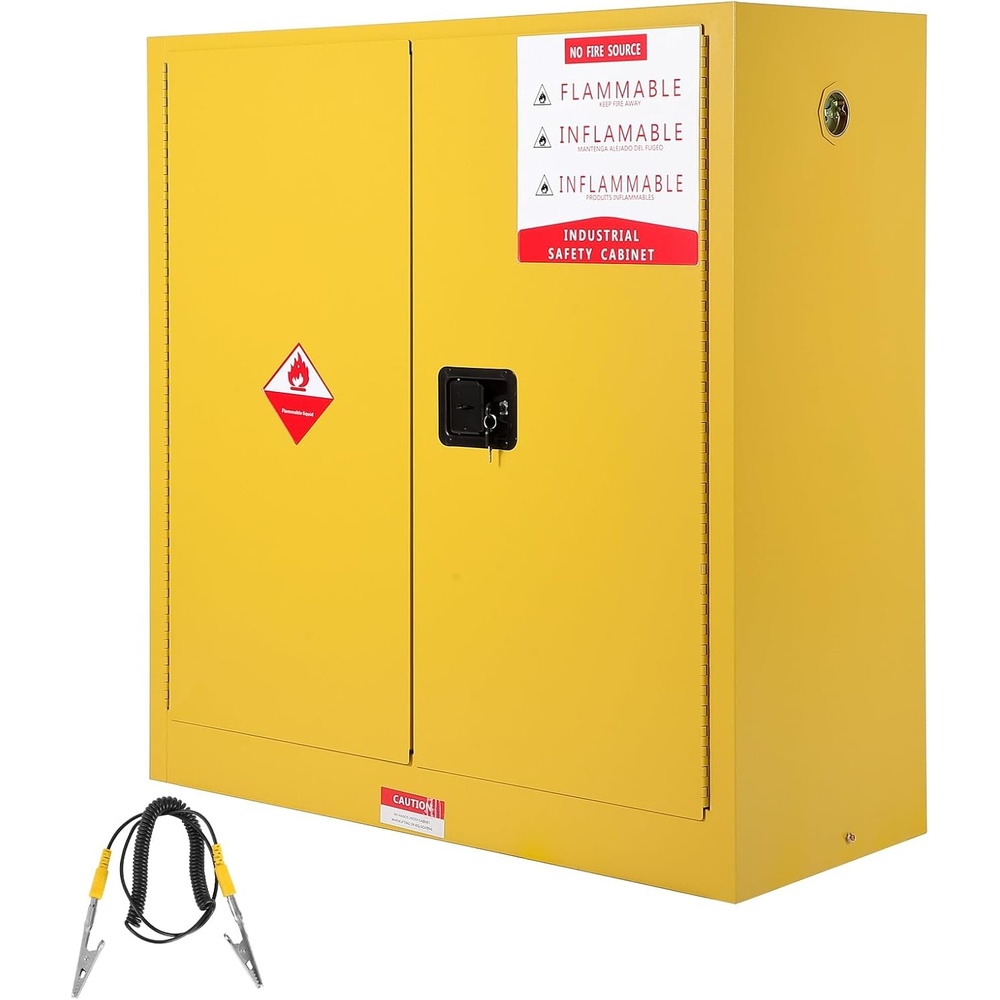 image:imageHazardous Storage Cabinets Flammable Cabinet ColdRolled Steel Flammable Liquid Storage Cabinet Auto Closing Door for Industrial Use Flammable Safety Cabinet ColdRolled Steel Fire Resistant18x43x65 inch