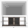 Garvee Farmhouse TV Stand for 65+ Inch TV, Industrial TV Cabinet with 4 Shelfs, Entertainment Center with 2 Doors for Living Room