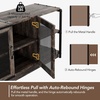 Garvee Farmhouse TV Stand for 65+ Inch TV, Industrial TV Cabinet with 4 Shelfs, Entertainment Center with 2 Doors for Living Room