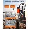 Garvee Magnetic Drill, 1750W 2″ Boring Diameter, 2922lbf Power Portable Magnetic, 810 PRM, 10-Speed，with 10Pcs Drill Bits 3Pcs Twist Drill and 1Pcs Plastic Box for Metal Surface, Industrial(1650W-1.57″)