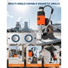 Garvee Magnetic Drill, 1750W 2″ Boring Diameter, 2922lbf Power Portable Magnetic, 810 PRM, 10-Speed，with 10Pcs Drill Bits 3Pcs Twist Drill and 1Pcs Plastic Box for Metal Surface, Industrial(1650W-1.57″)