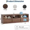 Garvee Mid Century Modern TV Stand for 65 70 75 in TVs, Industrial Entertainment Center with 3 Drawers & Open Shelves, Sturdy MDF for Living Room & Bedroom, Vintage