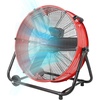 Garvee Industrial Floor Fan 24 in, Heavy Duty Drum Fan with Adjustable 3 Speed 4800-8800 CFM Cooling, Metal Blades & 360° Rotation for Industrial Commercial Space, Garage, Warehouse, Workshop(Red)