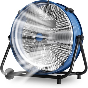 Garvee Industrial Floor Fan 24 in, Heavy Duty Drum Fan with Adjustable 3 Speed 4800-8800 CFM Cooling, Metal Blades & 360° Rotation for Industrial Commercial Space, Garage, Warehouse, Workshop(Blue)